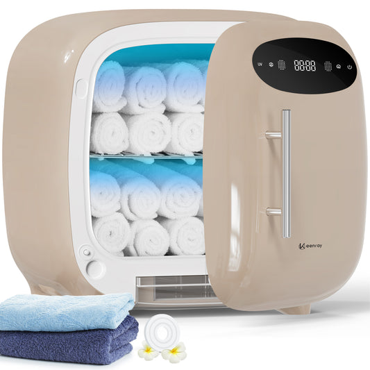 Keenray Hot Towel Warmer Cabinet, Professional Spa Towel Warmer with Digital Screen, Adjustable Timer and Delay, Customized Fragrance, Heat Dry & Wet Towels for Spa, Salon, Home 14 L Snow White