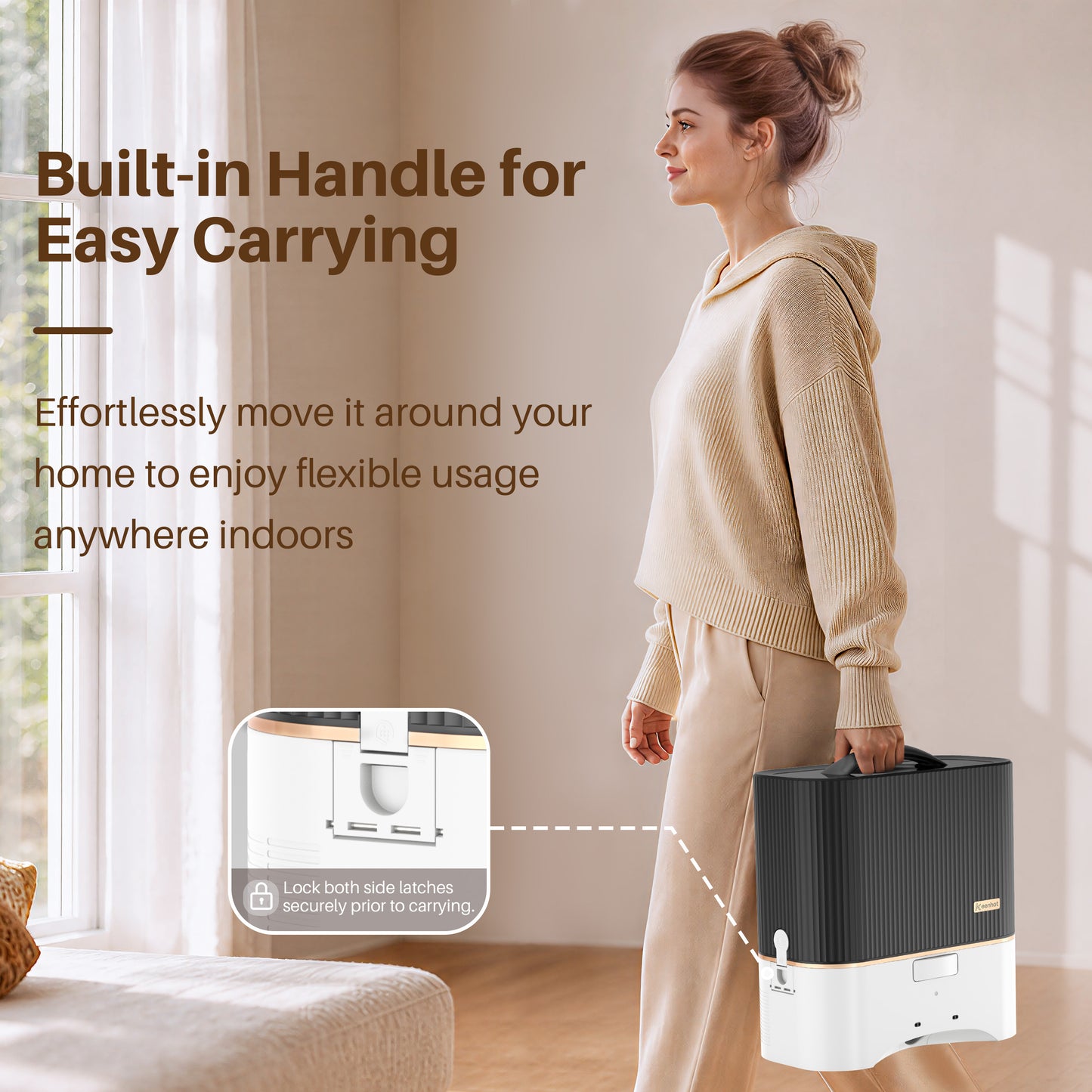 Touchless Vacuum Dustpan 27,000Pa Suction 7L Large Dustbin  EL17