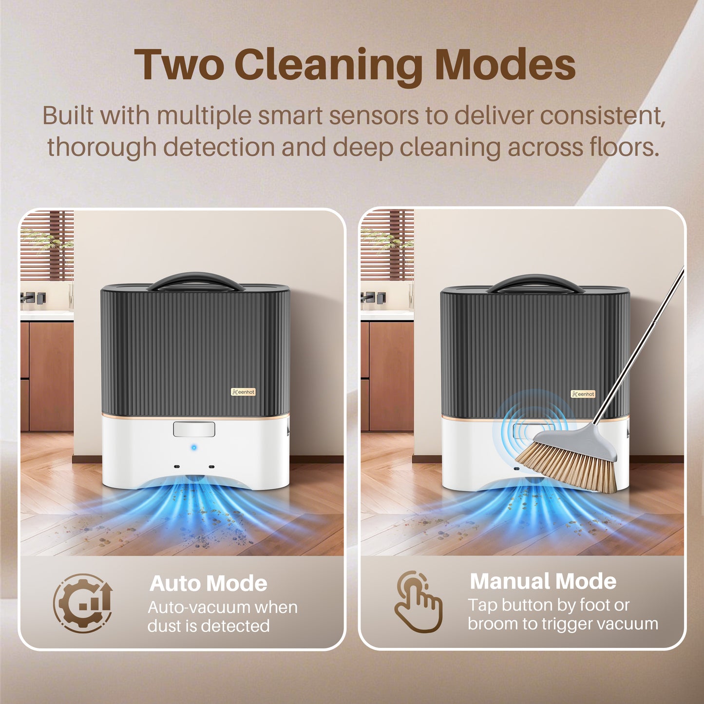 Touchless Vacuum Dustpan 27,000Pa Suction 7L Large Dustbin  EL17