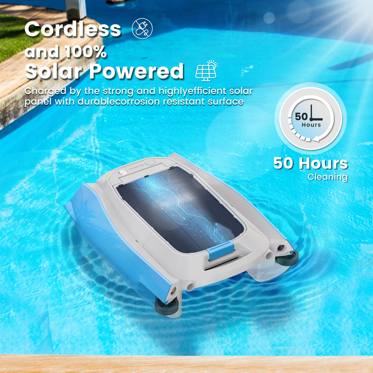 Keenray Solar Powered Pool Skimmer Robot Surface Cleaner