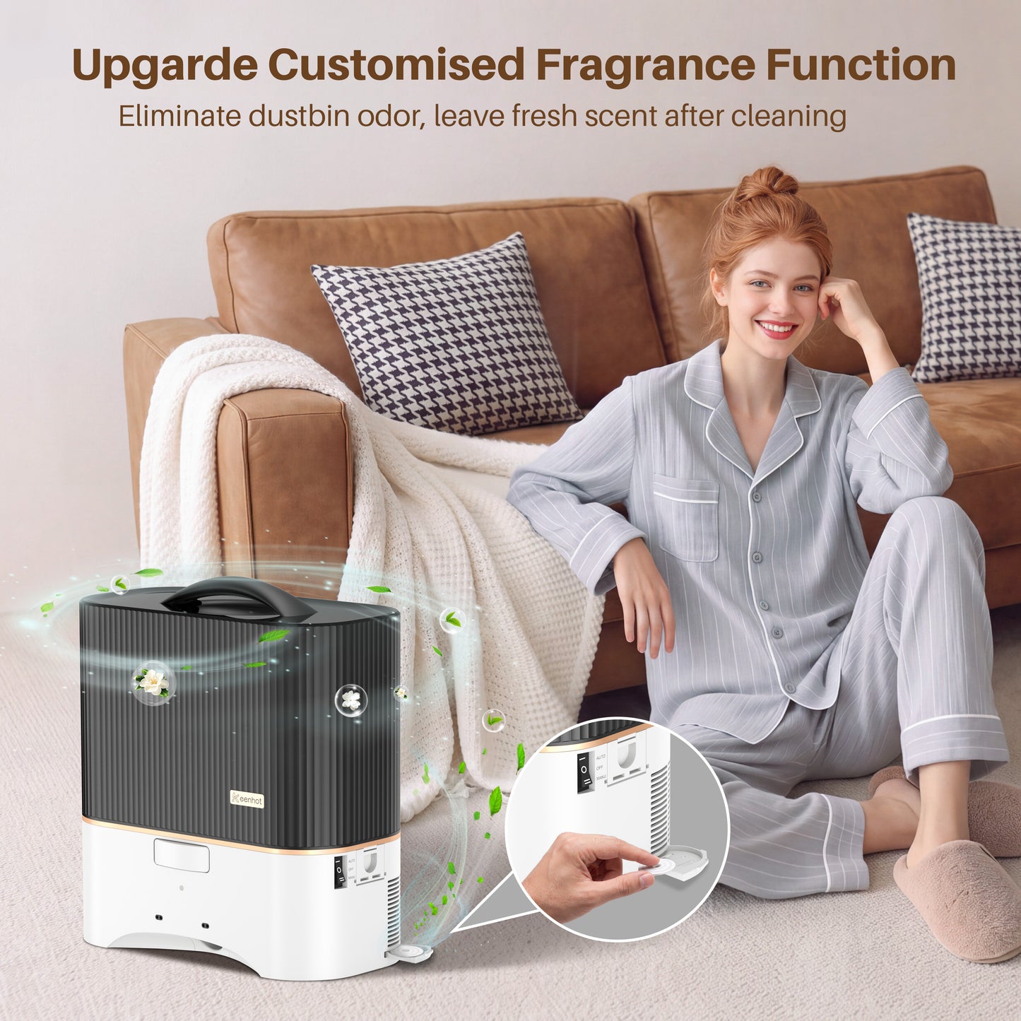Touchless Vacuum Dustpan 27,000Pa Suction 7L Large Dustbin  EL17