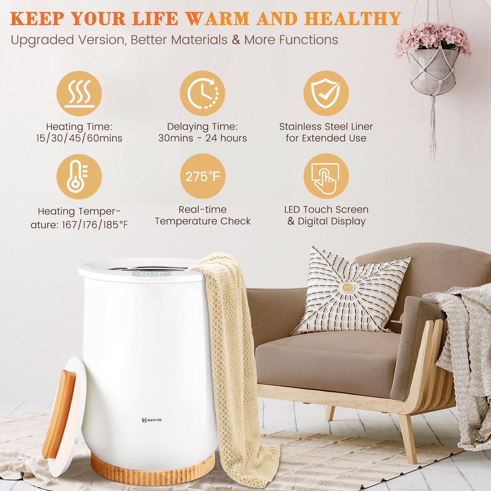 Keenray Towel Warmer CL1 PLUS Keenray Keen innovations ray your life