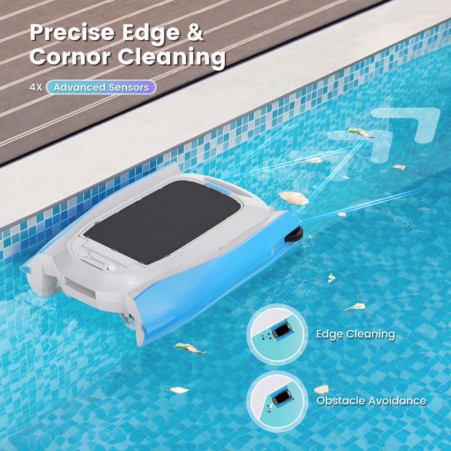 Keenray Solar Powered Pool Skimmer Robot Surface Cleaner