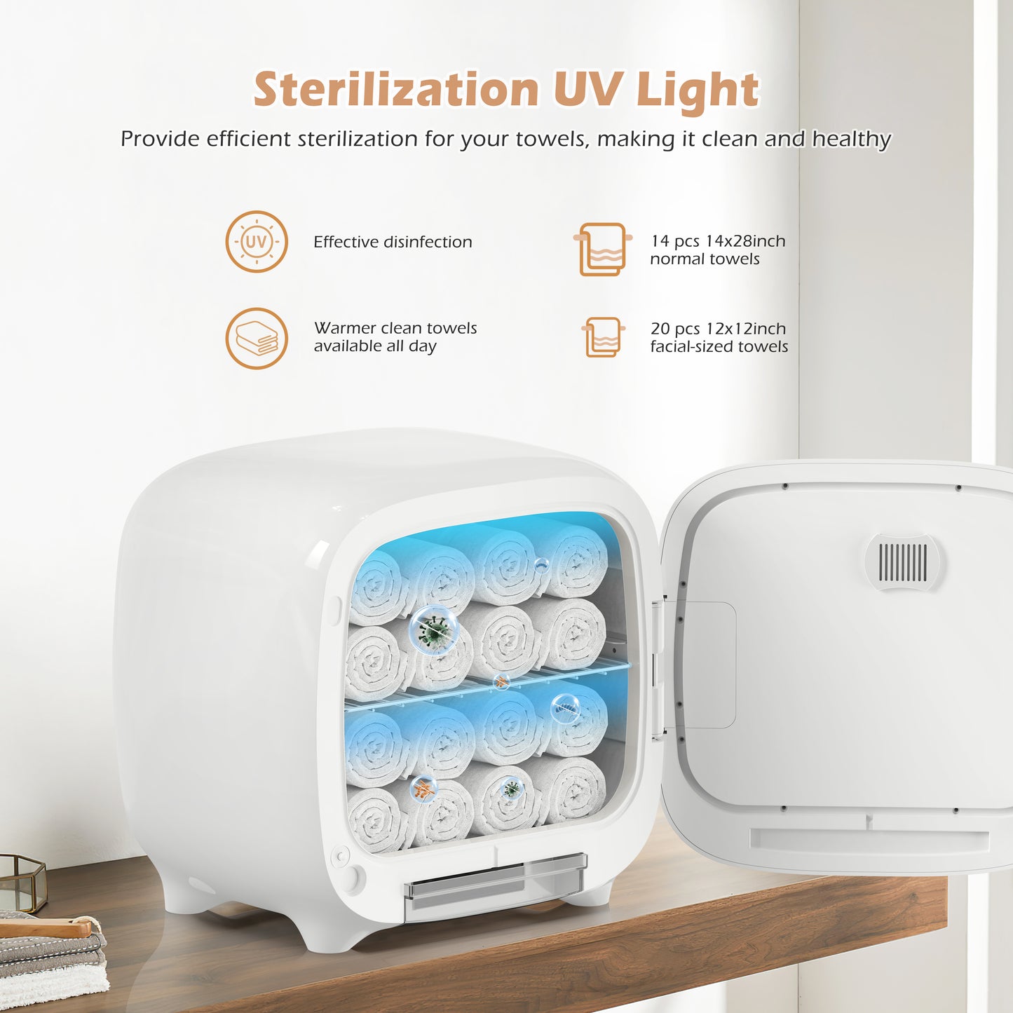 Keenray Hot Towel Warmer Cabinet, 13L Professional Towel Heater, Spa Towel Warmer with Digital Screen