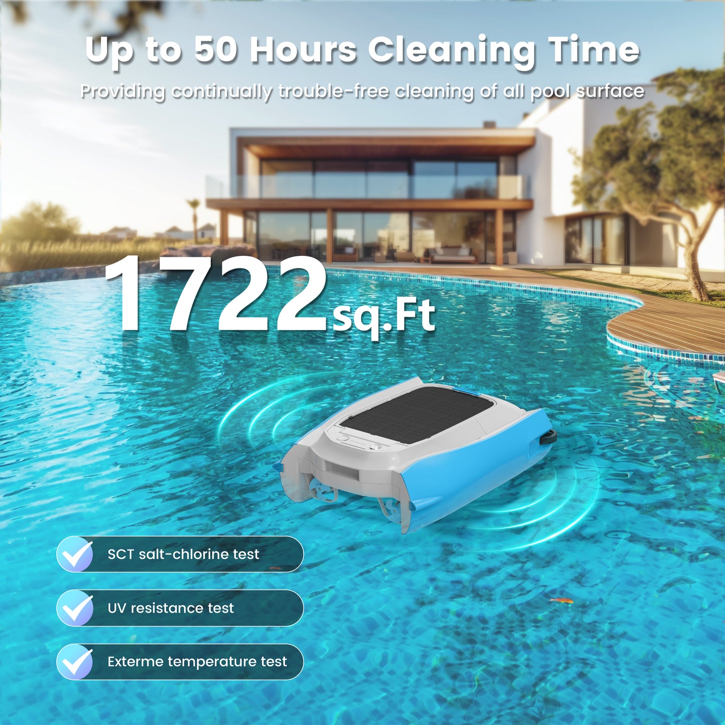 Keenray Solar Powered Pool Skimmer Robot Surface Cleaner
