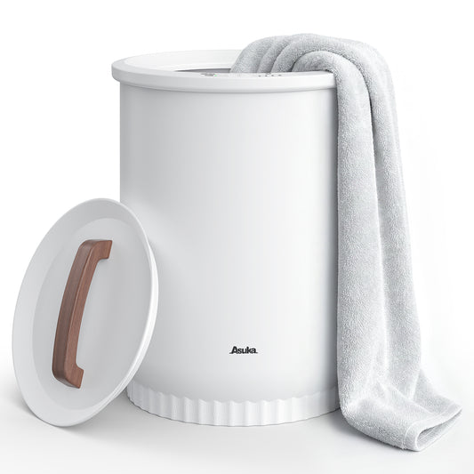Asuka Towel Warmer for Bathroom - Large Towel Warmer Bucket with Wood Handle,CL15